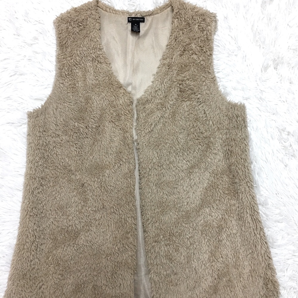 5 for $25 Tan Furry Vest size M